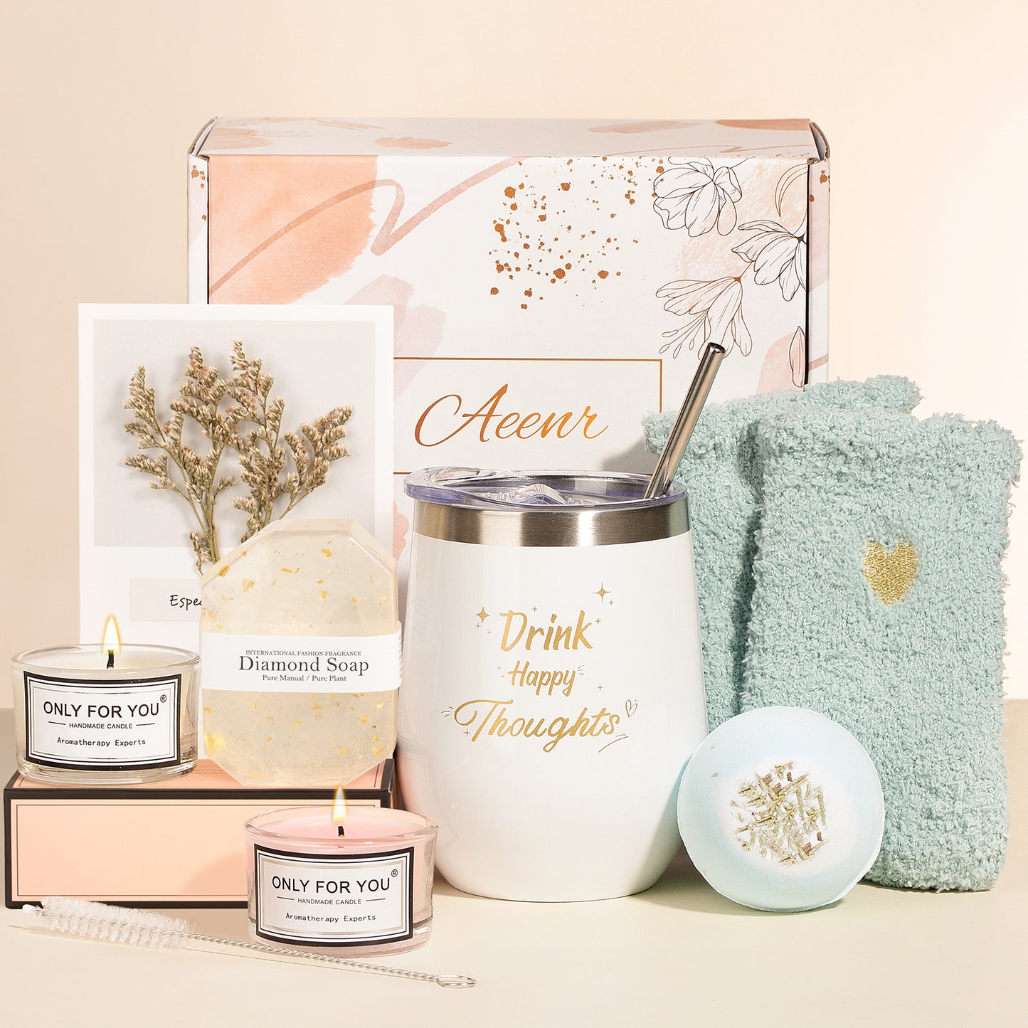 Elegant 8-Piece Spa Gift Basket for Women – Perfect Birthday, Christmas & Valentine’s Day Present – White Beauty & Relaxation Set
