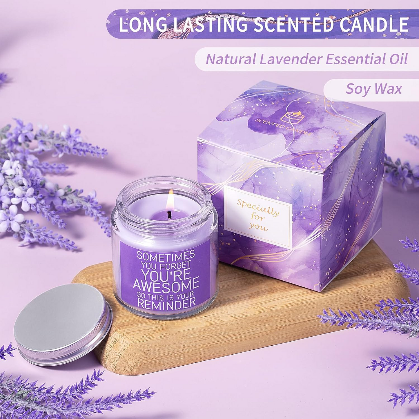 Luxury Gift Set for Women – 7-Piece Rose Spa Basket in Elegant Purple | Birthday, Christmas, Valentine’s Day Gift