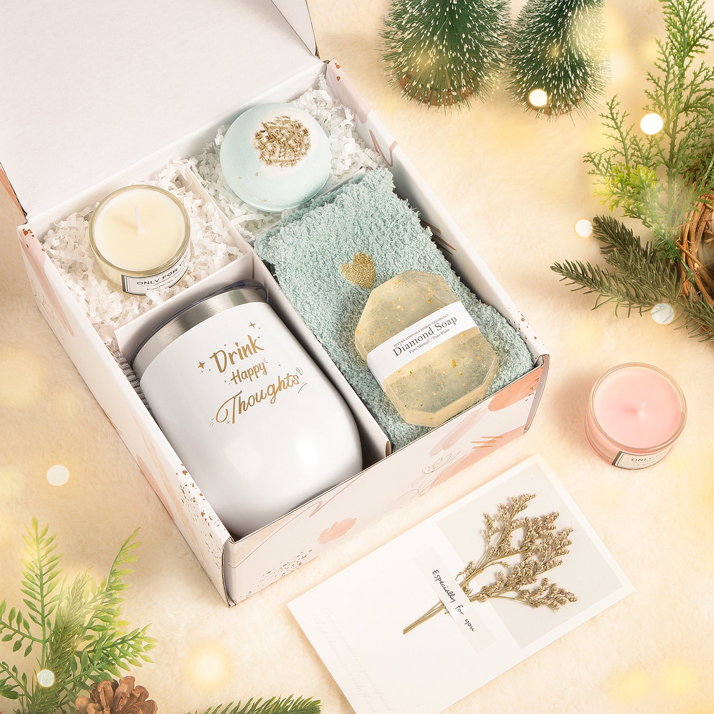 Elegant 8-Piece Spa Gift Basket for Women – Perfect Birthday, Christmas & Valentine’s Day Present – White Beauty & Relaxation Set