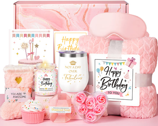 Luxury Gift Set for Women –10-Piece Rose Spa Basket for Birthdays, Christmas, and Valentine's Day
